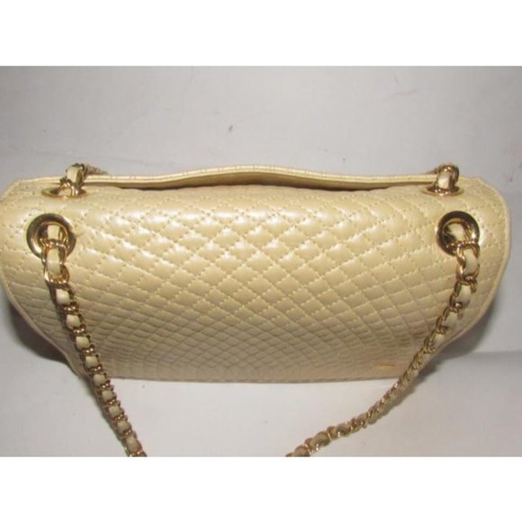 Bally Vintage Pale Yellow Quilted Leather Envelope Snap Closure Shoulder Bag - Picture 12 of 12